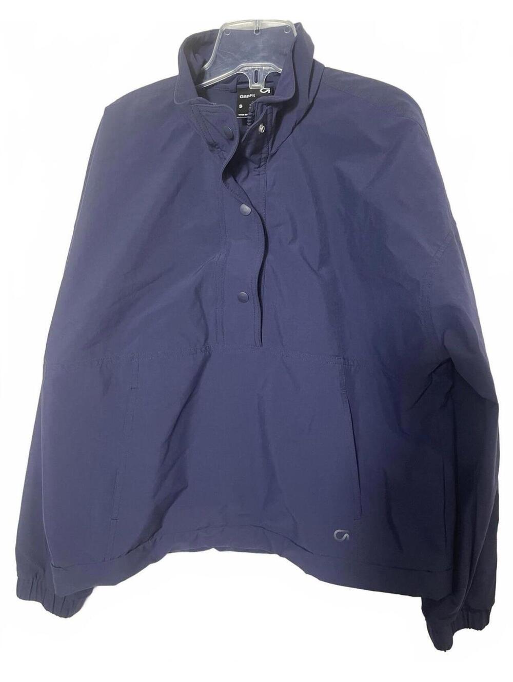 Gap Fit Wind breaker Jacket Women's Size Small Blue Sporty Basic Everyday Casual